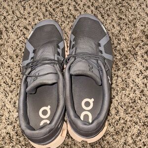 On Running Charcoal and Beige Sneakers